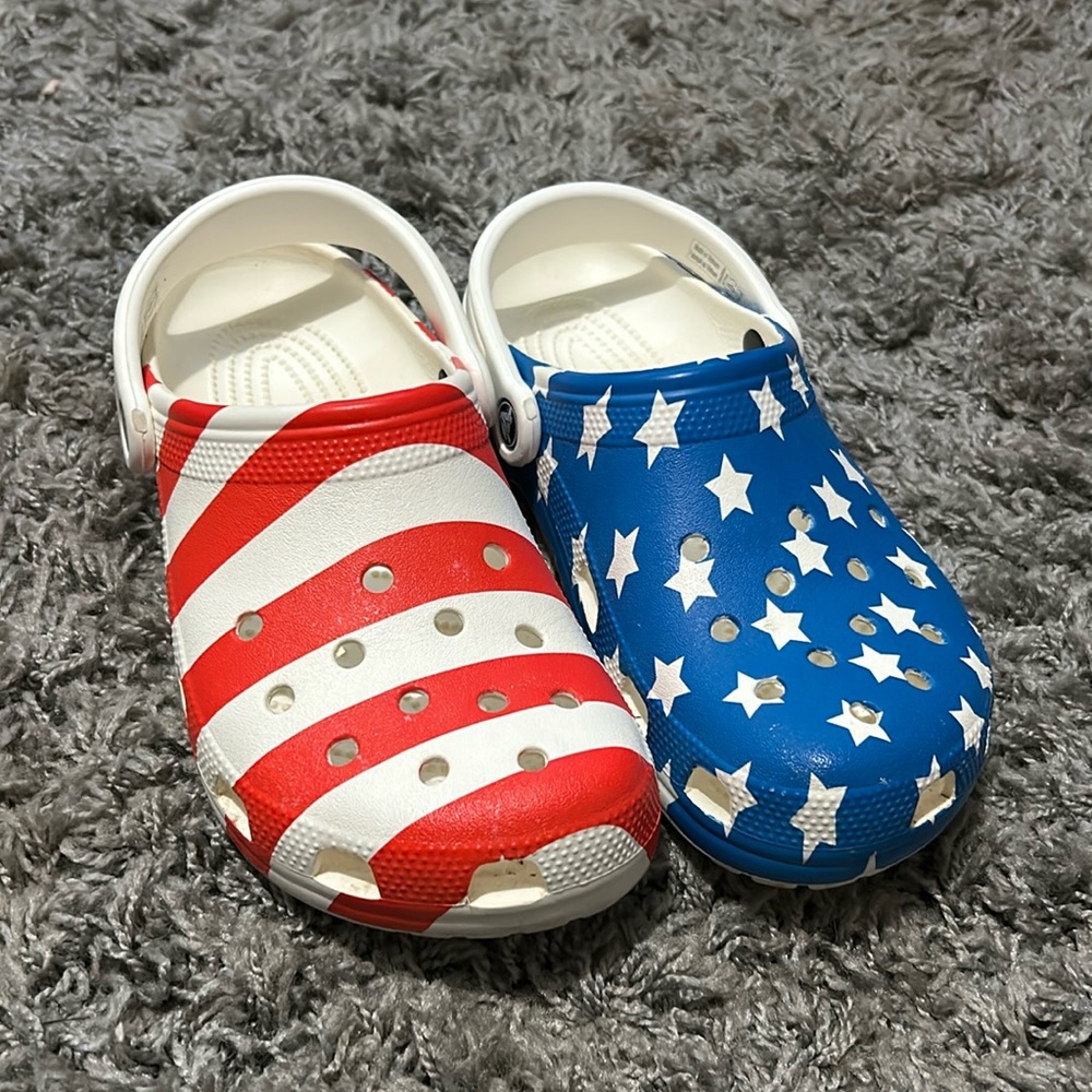 American Flag Crocs